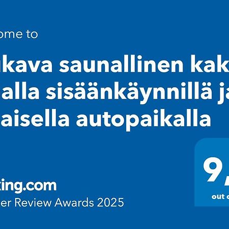 Mukava Saunallinen Kaksio Omalla Sisaeaenkaeynnillae Ja Ilmaisella Autopaikalla Куопіо Екстер'єр фото
